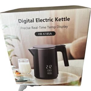 Digital Double Wall Stainless Steel Electric Kettle Precise Real Time Temp Dis